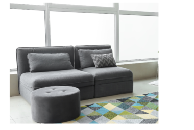 Sofa with Ottoman ads extra foot support and separate space