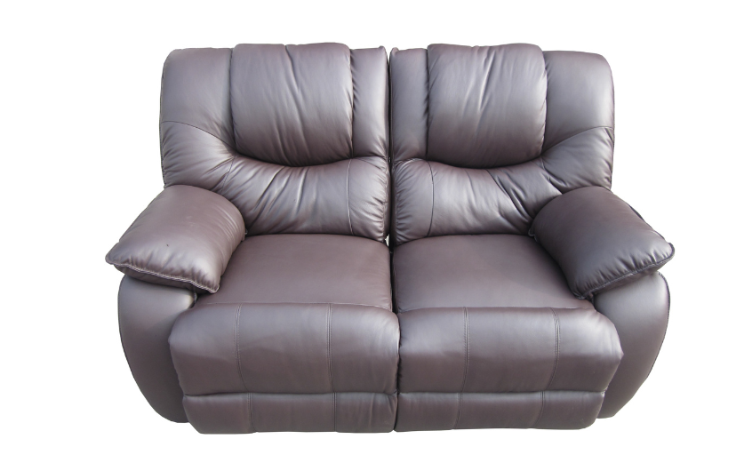 A comfortable leather recliner sofa with adjustable positions, providing optimal support for the back, neck, and legs.