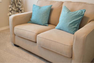 Sleek and space-saving small sofa for modern interiors.